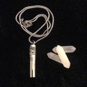 NWT AROMATHERAPY DIFFUSER NECKLACE Stainless Steel 20"
